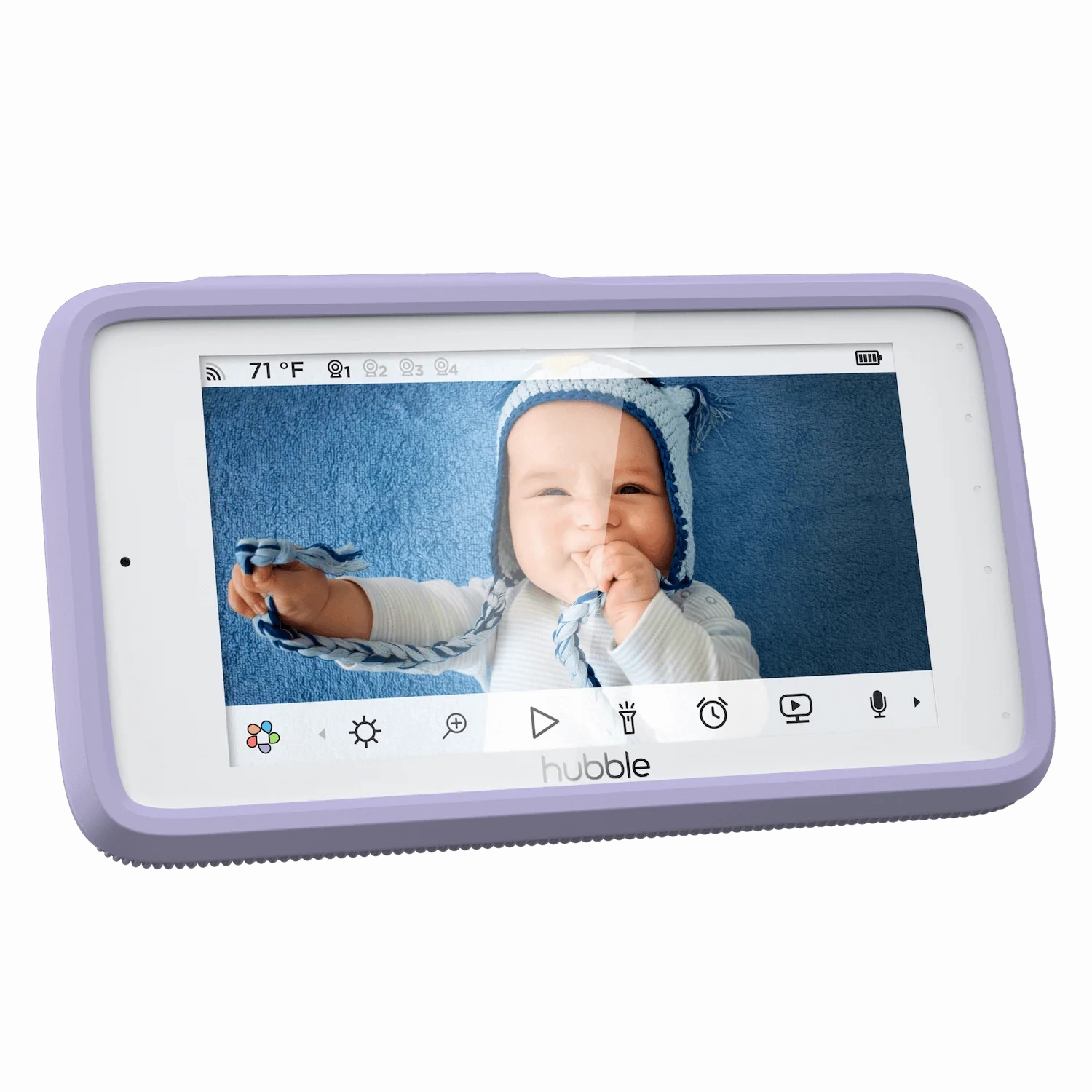 Hubble Nursery Pal Deluxe Twin 5" Smart HD Wi-Fi Video Baby Monitor - White