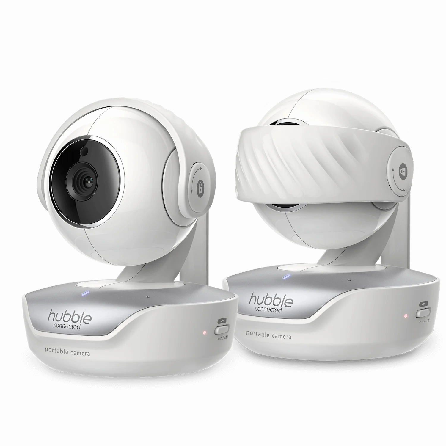 Hubble Nursery Pal Deluxe Twin 5" Smart HD Wi-Fi Video Baby Monitor - White