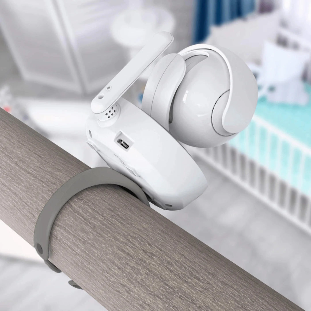 Hubble Nursery Pal Deluxe Twin 5" Smart HD Wi-Fi Video Baby Monitor - White