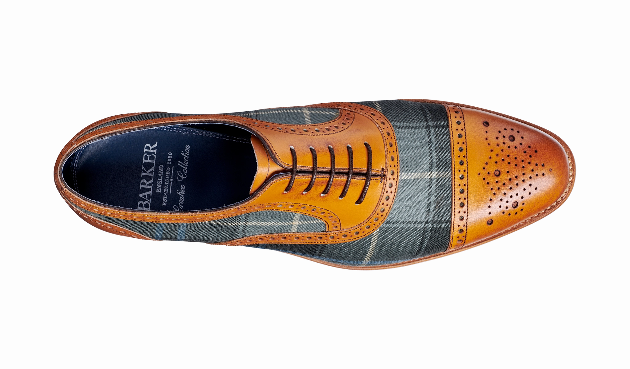 Hursley - Cedar Calf / Check Fabric