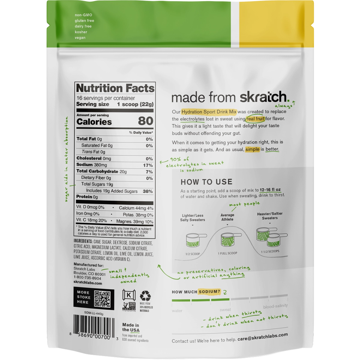 Hydration Sport Drink Mix (20 Servings)