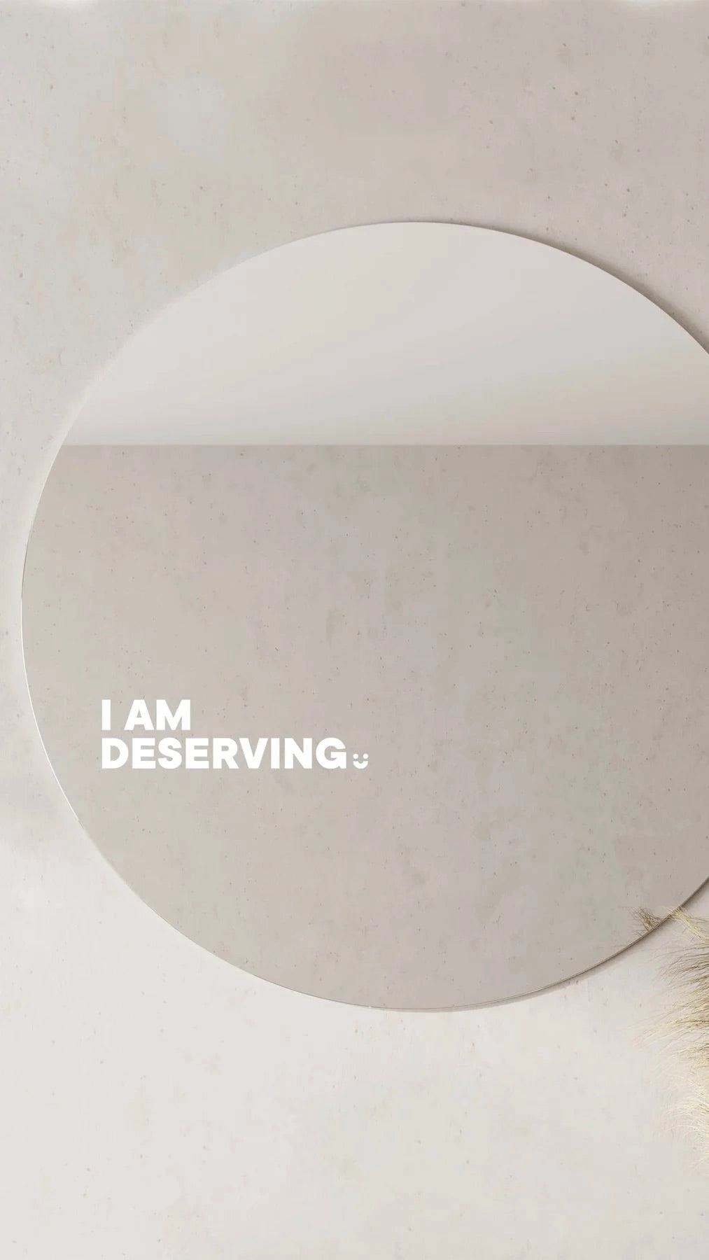 I Am Deserving - Affirmation Mirror Sticker