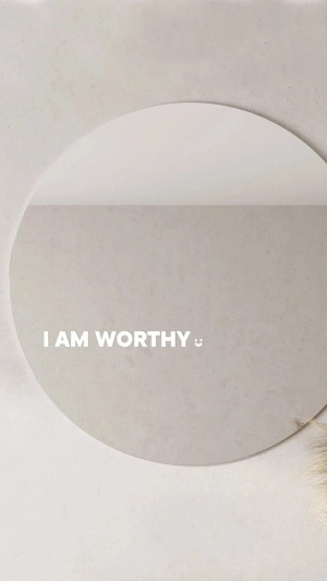 I Am Worthy - Affirmation Mirror Sticker