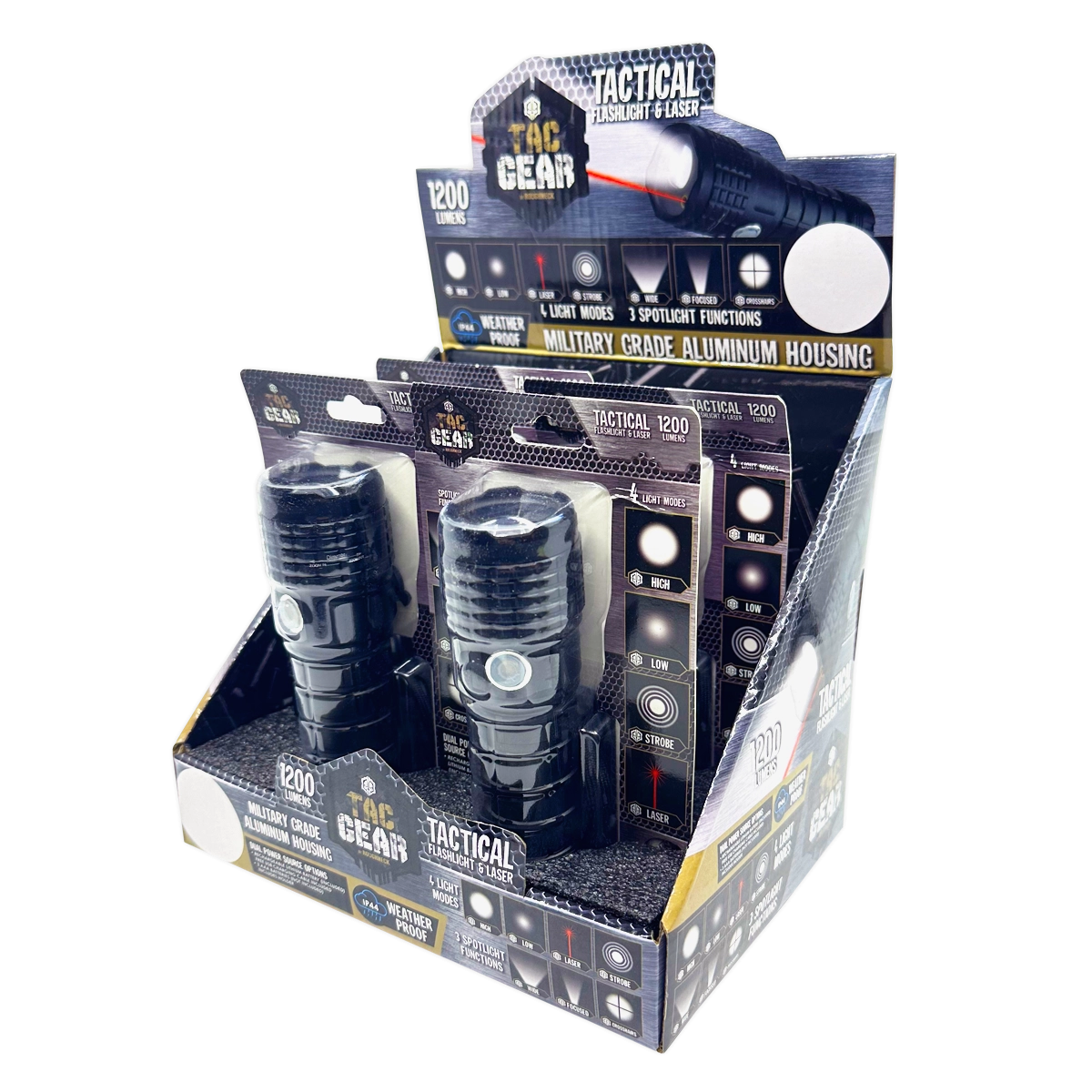 LED Flashlight Multi-Function Hazard Tool - 4 Pieces Per Retail Ready Display 41672