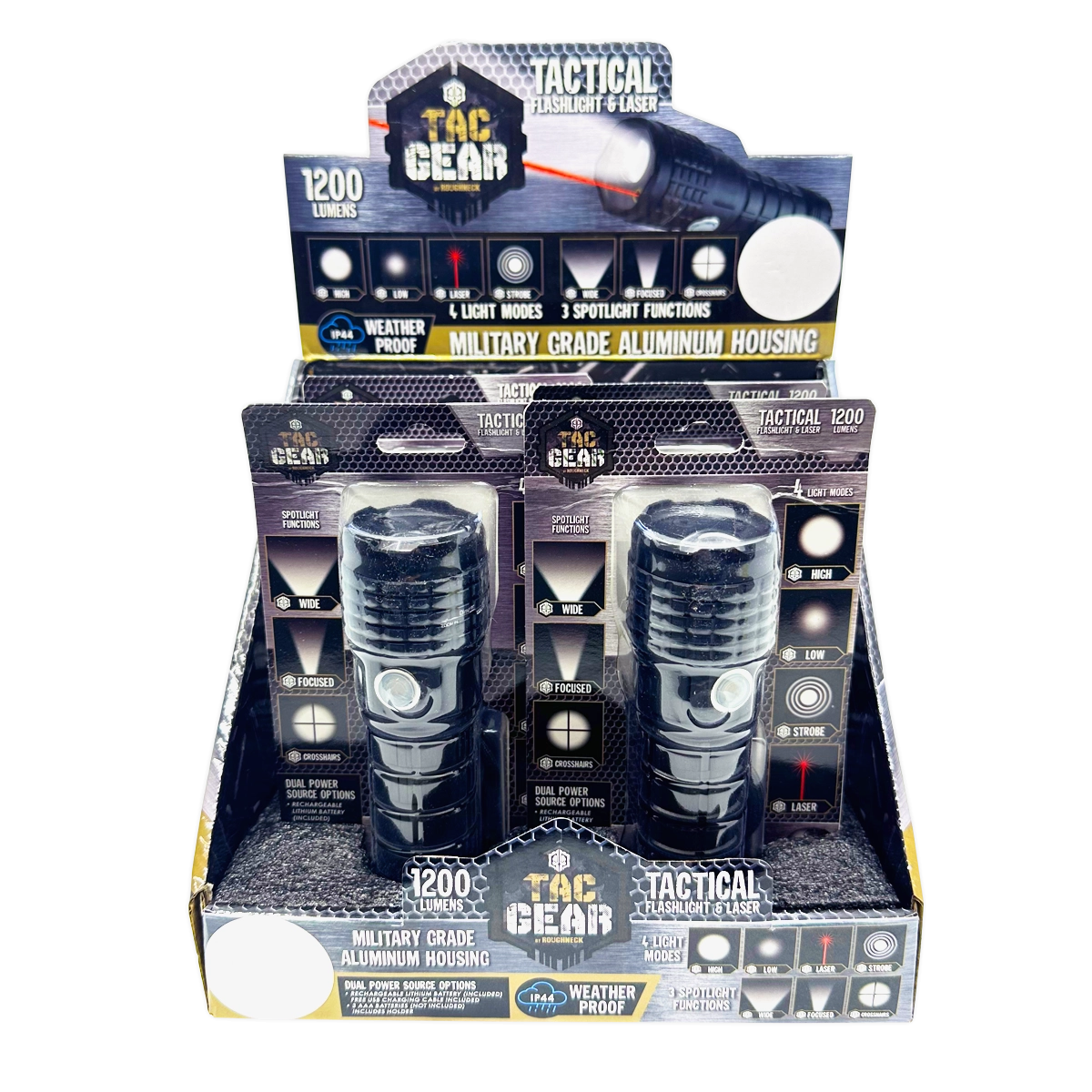 LED Flashlight Multi-Function Hazard Tool - 4 Pieces Per Retail Ready Display 41672