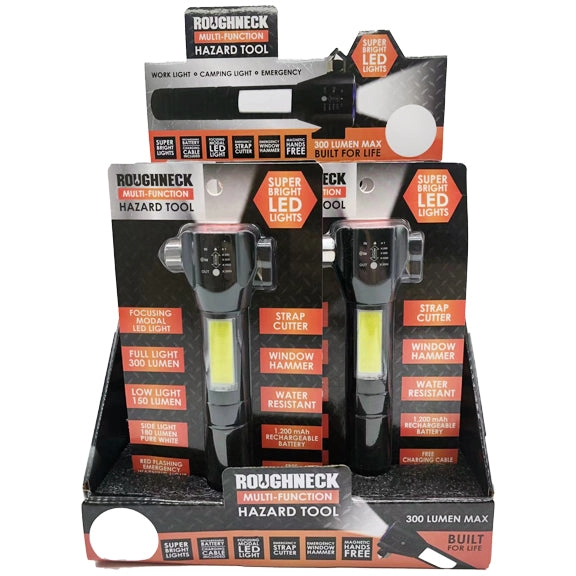 LED Flashlight Multi-Function Hazard Tool - 6 Pieces Per Retail Ready Display 23180