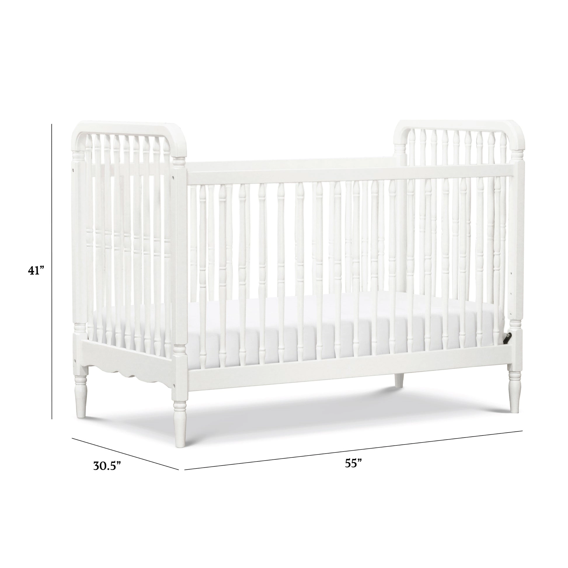 Liberty 3-in-1 Convertible Spindle Crib with Toddler Bed Conversion Kit
