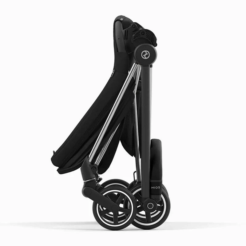 Mios3 Stroller — Deep Black / Chrome Frame