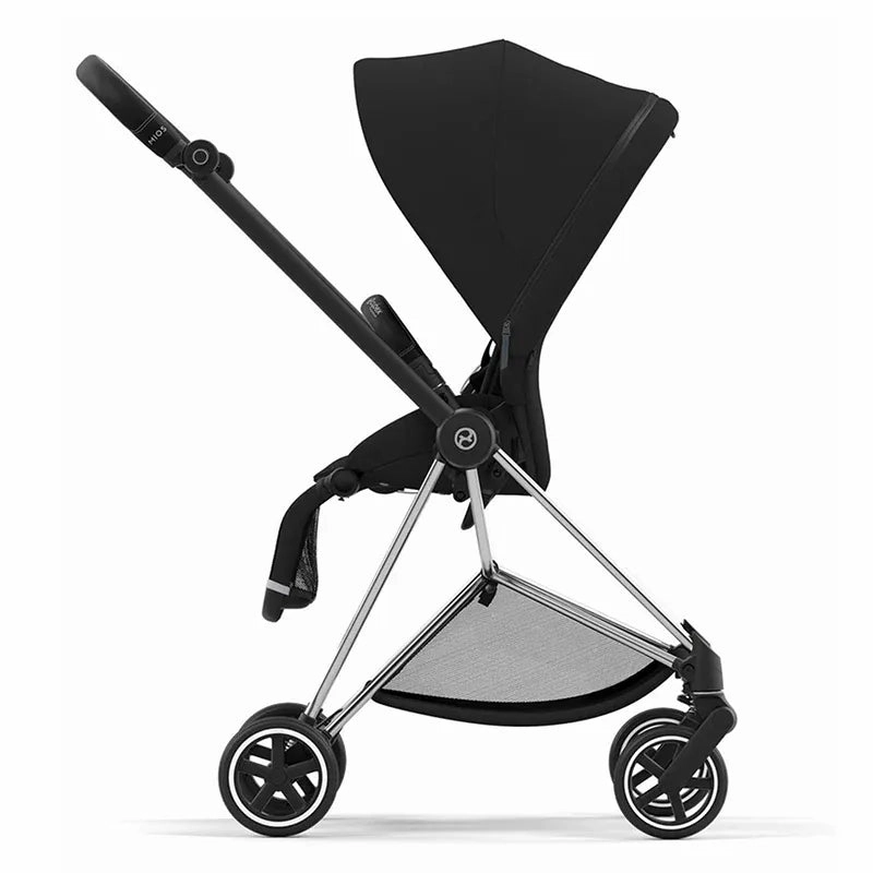 Mios3 Stroller — Deep Black / Chrome Frame