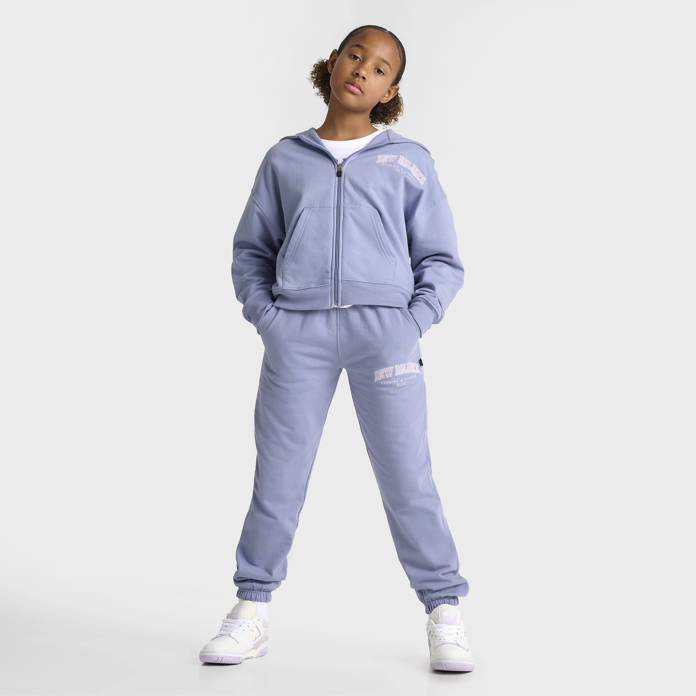 New Balance Junior Girls' Loose Fit Joggers / Dusk Shower