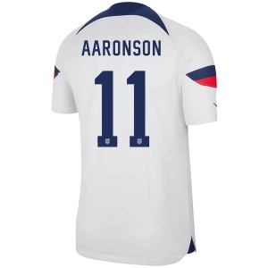 Nike United States Authentic Match Brenden Aaronson Home Jersey 22/23 (White/Loyal Blue)
