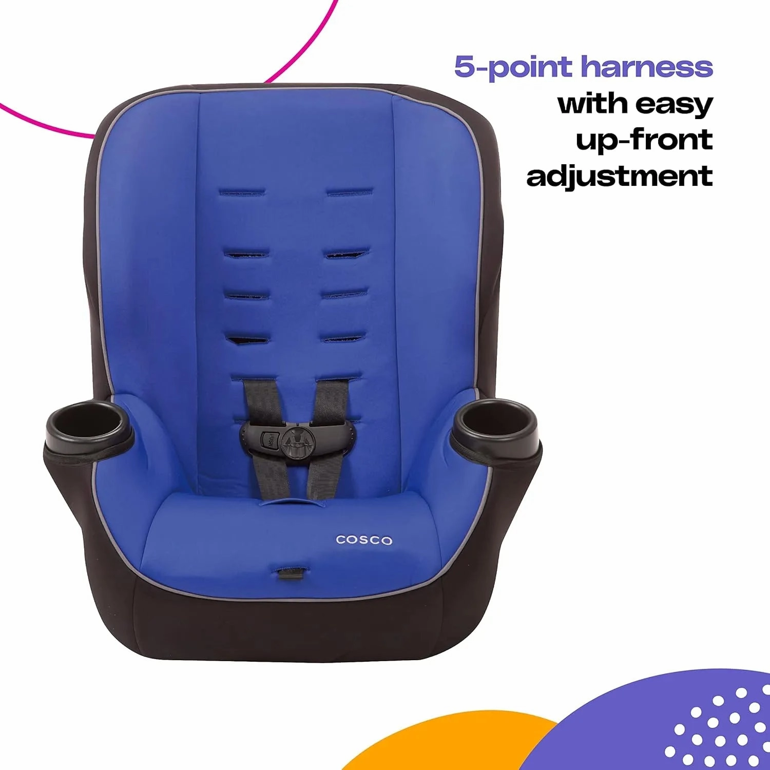 Onlook 2-in-1 Lightweight Convertible Car Seat - Vibrant Blue (See Description)