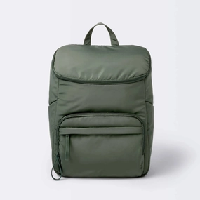 Open-Top Diaper Backpack - Green