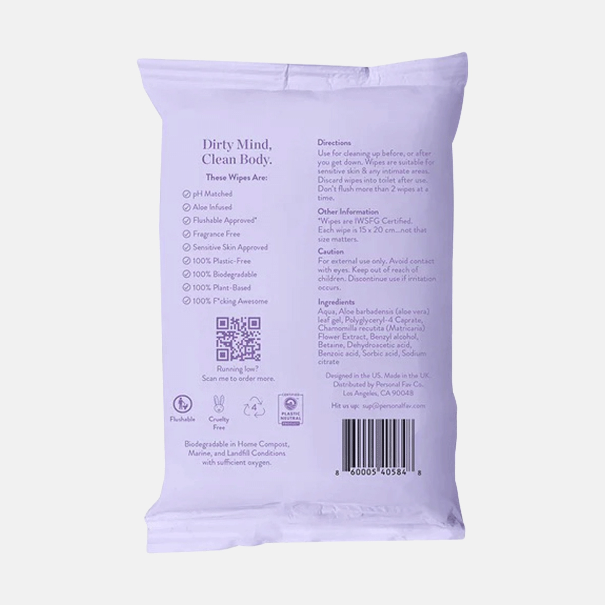 Personal Fav Play Flushable Intimate Wipes 10 - Pack