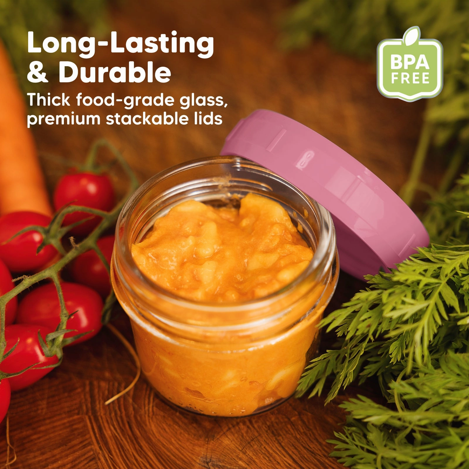 Prep Jars Baby Food Storage Glass Container (Kea)
