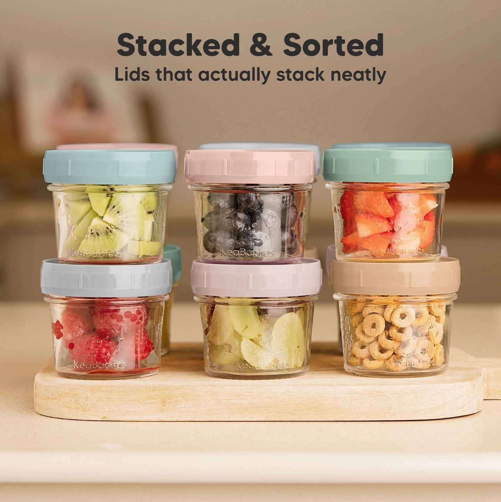 Prep Jars Baby Food Storage Glass Container (Musk Dusk)