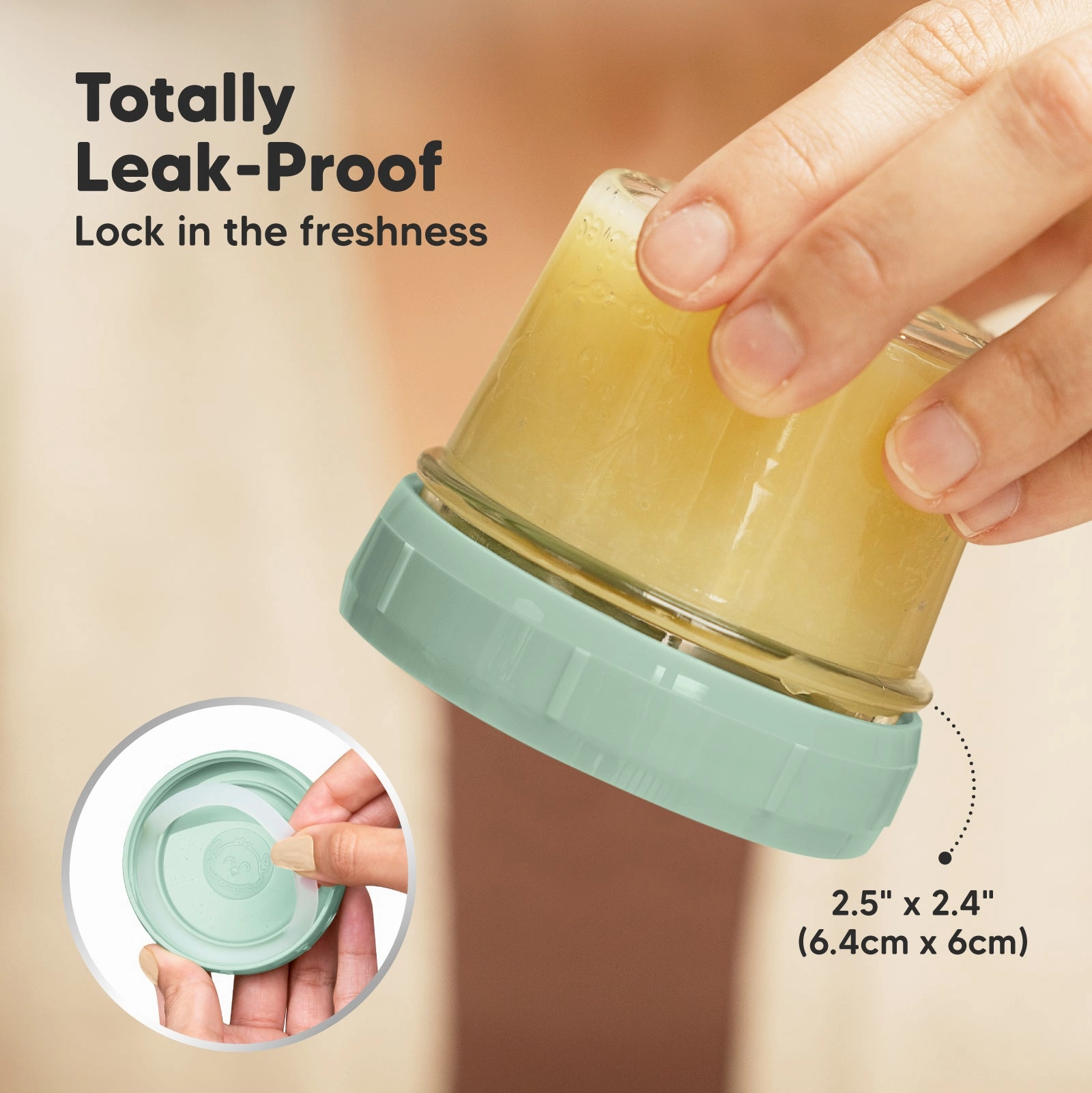 Prep Jars Baby Food Storage Glass Container (Musk Dusk)