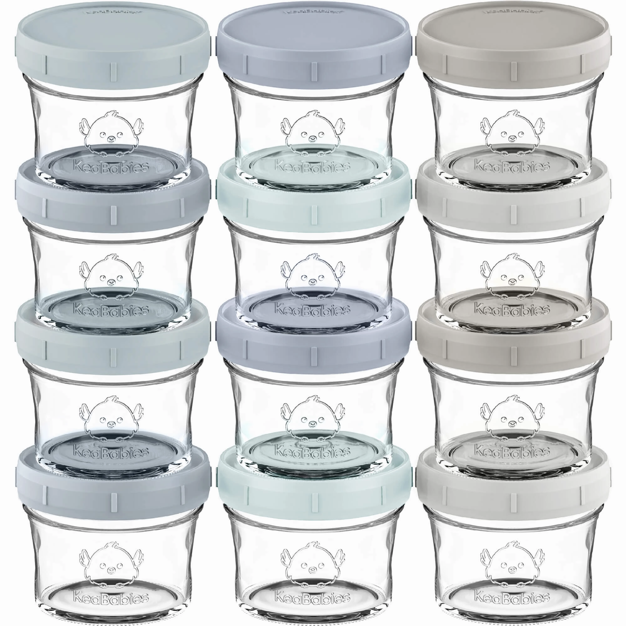 Prep Jars Baby Food Storage Glass Container (Slate)