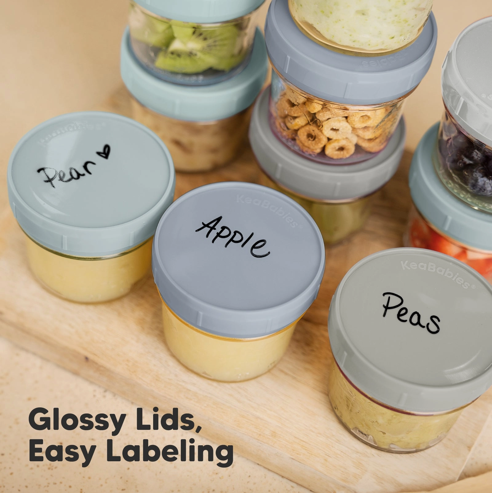 Prep Jars Baby Food Storage Glass Container (Slate)
