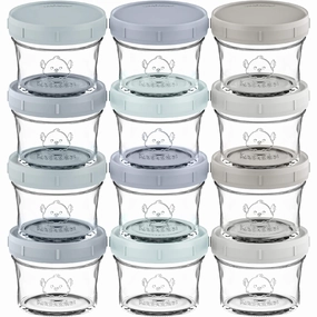 Prep Jars Baby Food Storage Glass Container (Slate)
