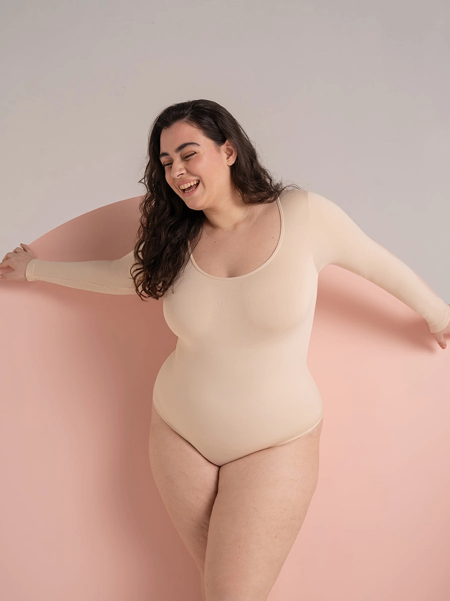 Shapermint Essentials All Day Every Day Long Sleeve Bodysuit