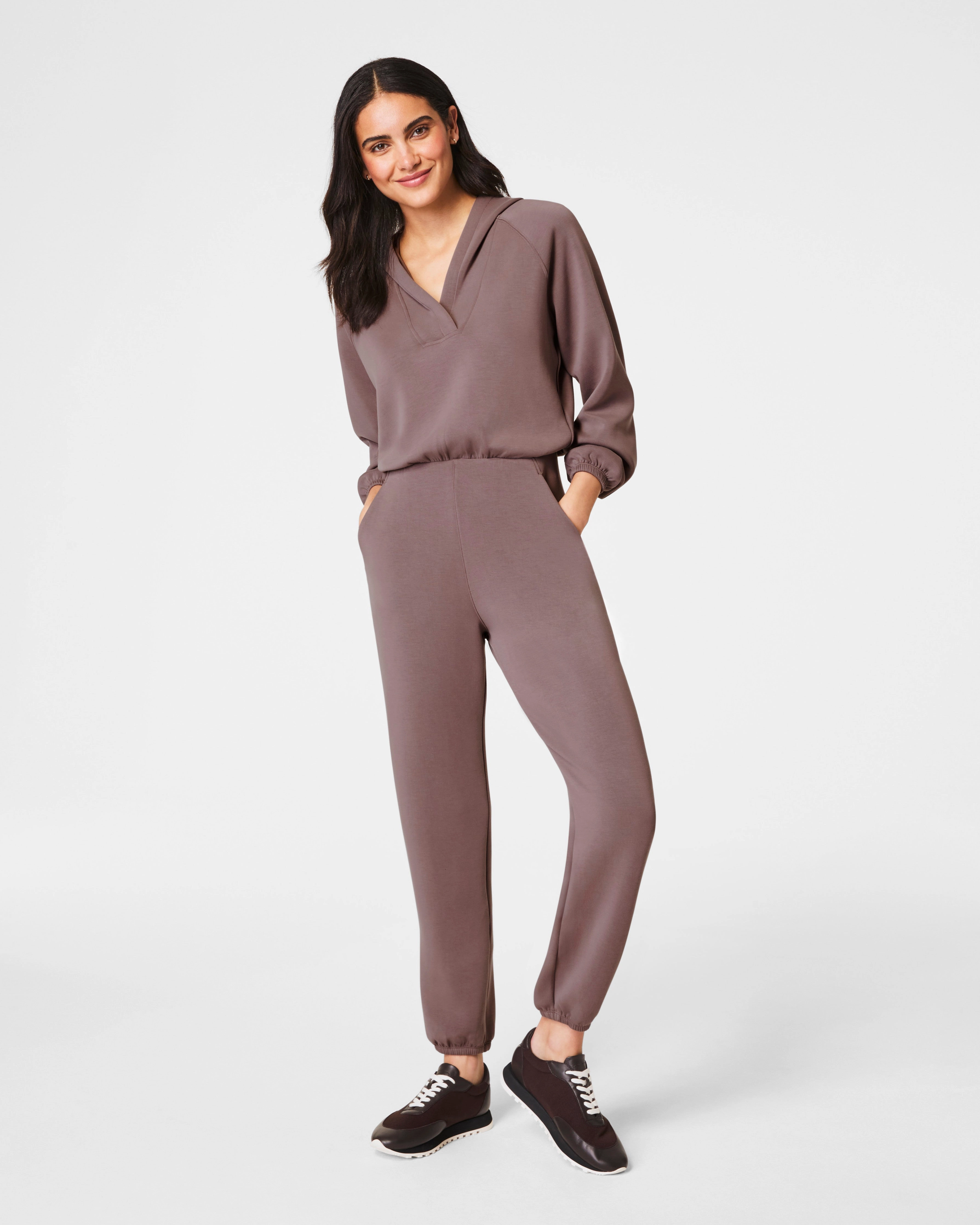 SPANX® AirEssentials V-Neck Hooded Jumpsuit