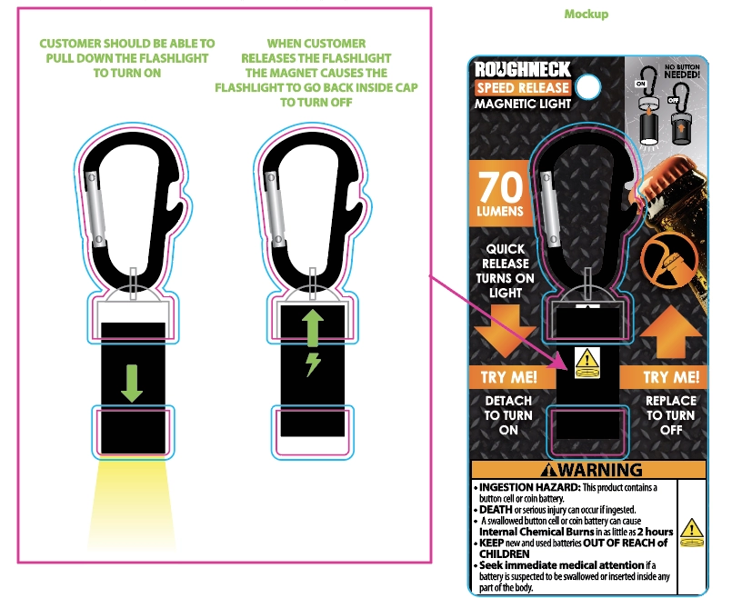 Speed Release Magnetic Light - 6 Pieces Per Retail Ready Display 25323