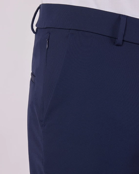 Tailored 4-Way Stretch Nylon Smart Pants - Navy
