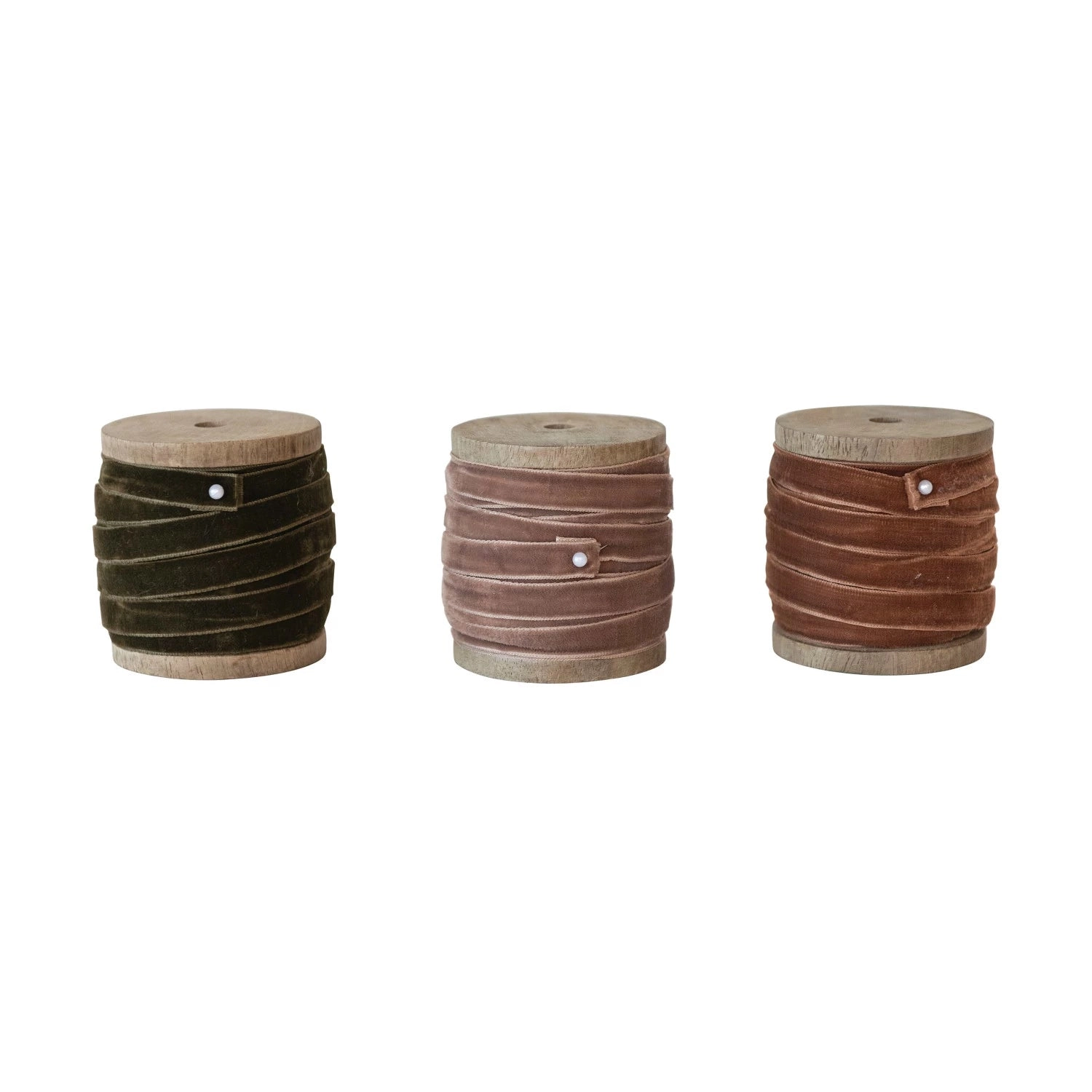Velvet Ribbon on Wood Spool - 10 Yard