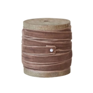 Velvet Ribbon on Wood Spool - 10 Yard