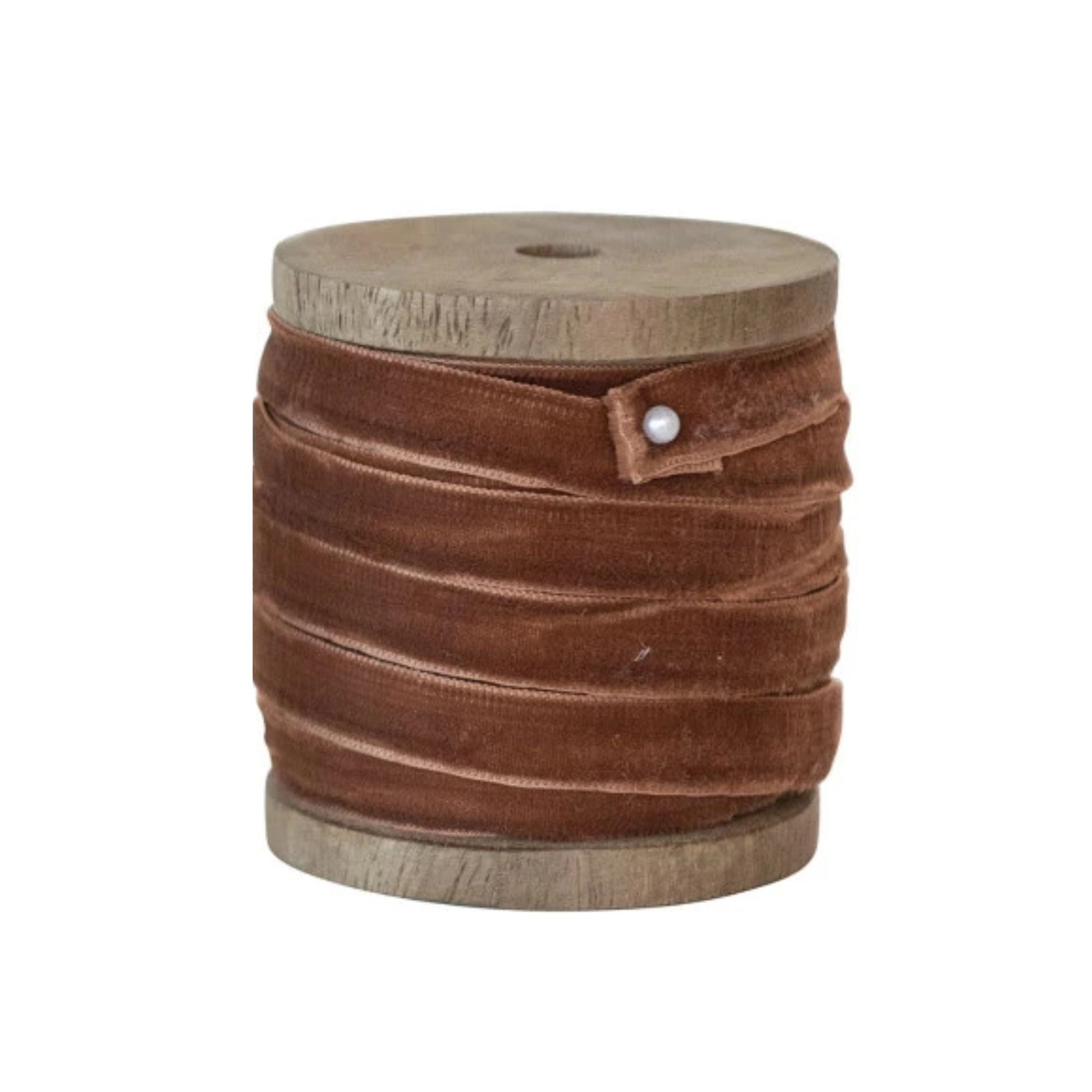Velvet Ribbon on Wood Spool - 10 Yard