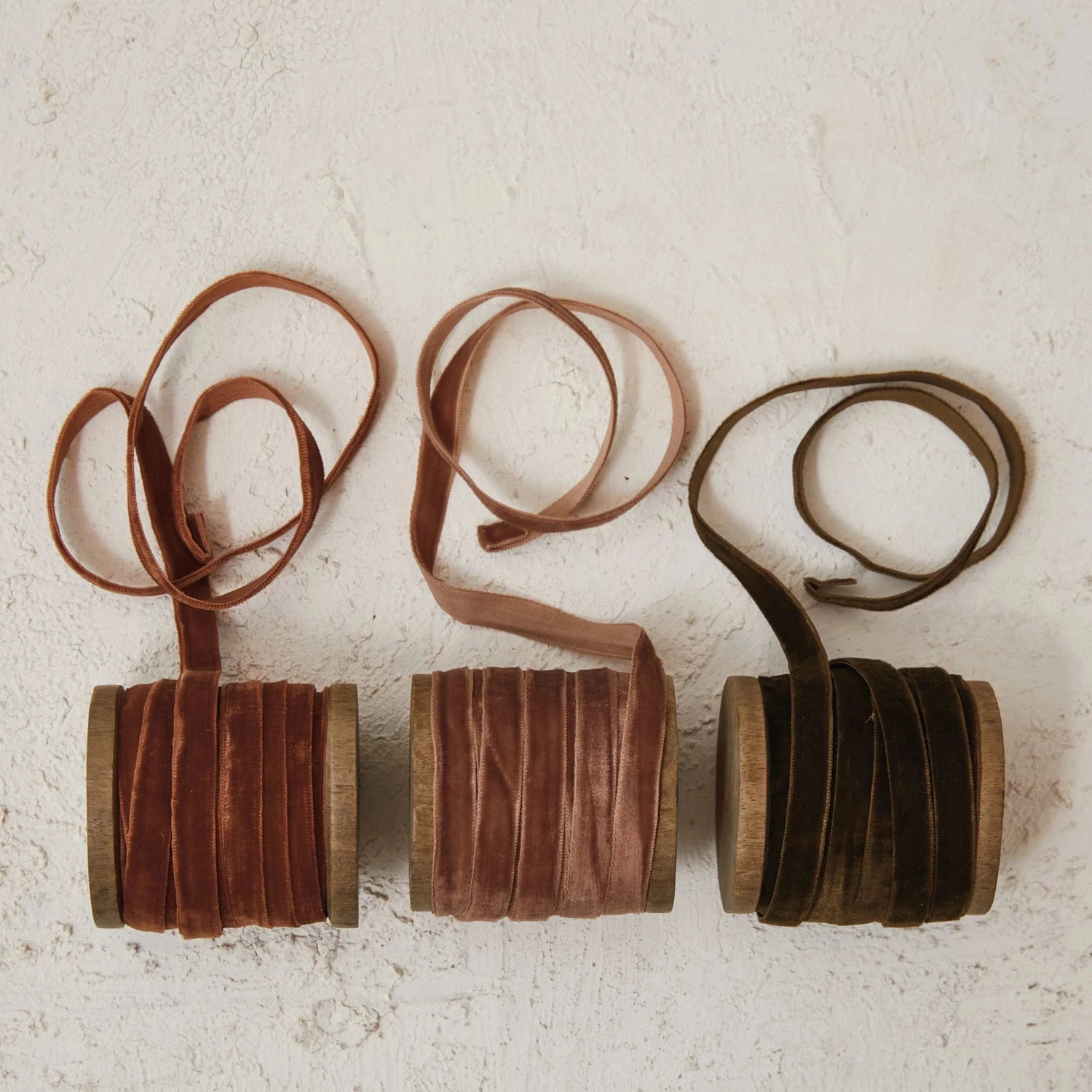 Velvet Ribbon on Wood Spool - 10 Yard